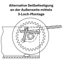 Hand winch worm gear with hex drive cordless screwdriver drill for belt and rope