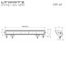 13" led lightbar spotlight 30° with position light ece