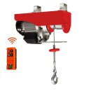 Electric winch hoist wire rope hoist with radio remote control 230v 300/600kg