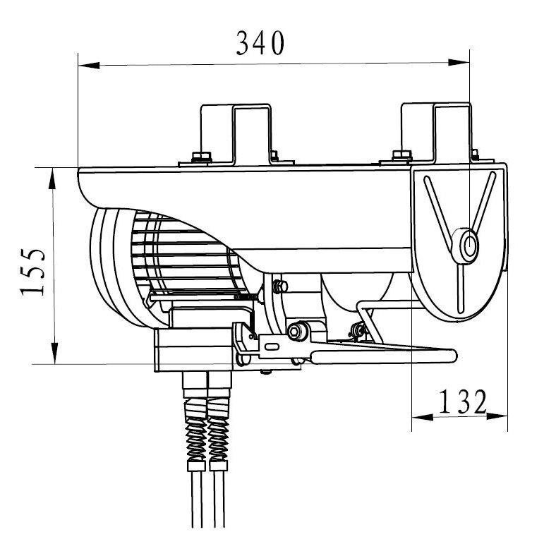 Professional hoist 100/200 kg 230 V wire rope hoist winch hoist crane with wireless remote
