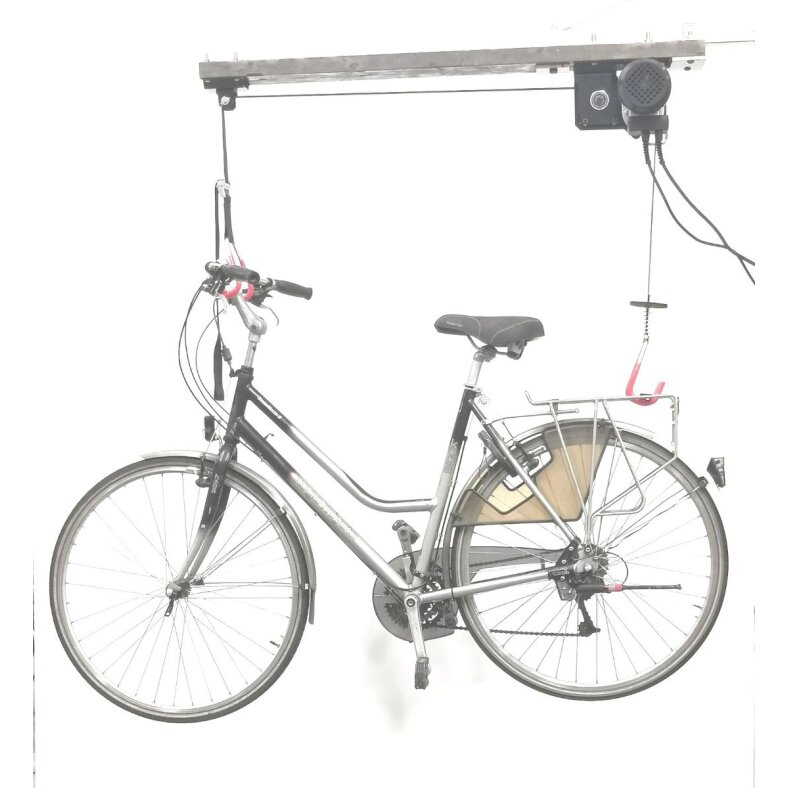 Elektrischer Deckenlift Fahrradlift mit Motor Gurt 230V 100kg 3m Hubhöhe