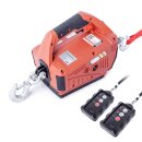 Mobile battery cable winch with radio remote control...