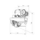 Elektrische Seilwinde Hebezug Seilzug mit Laufkatze Trolley Funkfernbedienung 230V 500/999kg