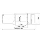 Electric hoisting winch plastic rope with radio remote control 300kg 12v