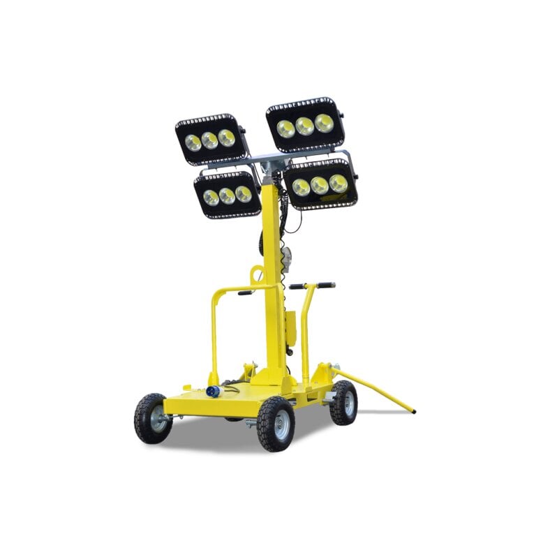 Mobiler LED-Lichtmast Umfeldbeleuchtung 600 Watt 2.500m² Ausleuchtung