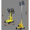 Mobiler LED-Lichtmast Umfeldbeleuchtung 600 Watt 2.500m² Ausleuchtung