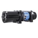 Electric hoisting winch plastic rope with radio remote control 300kg 24v