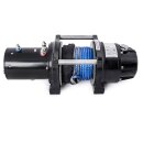 Electric hoisting winch plastic rope with radio remote control 600kg 24v