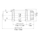 Elektrische Hubseilwinde Kunststoffseil mit Funkfernbedienung 600kg 12V