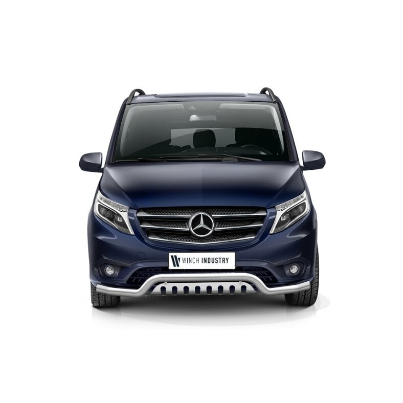 Spoiler guard,Front guard with sheet metal - Mercedes Vito (2020-) polished