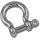 pack of 5 stainless steel Niro shackle round, curved 2.8 t 12 mm m12