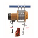 Electric winch hoist wire rope hoist with radio remote control 230v 250kg 60m