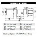 WARN Seilwinde VRX 25-S 2500LB 1134Kg Kunststoffseil 12V