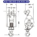 kiowinch construction hoist 300kg 29m 14m/min 230v