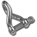 pack of 5 stainless steel stainless steel shackle round, turned 5.4 t 10 mm m10