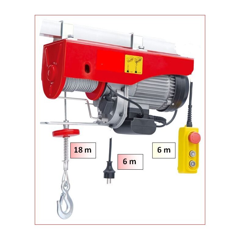 Electric winch hoist cable crane 230v 500/999kg