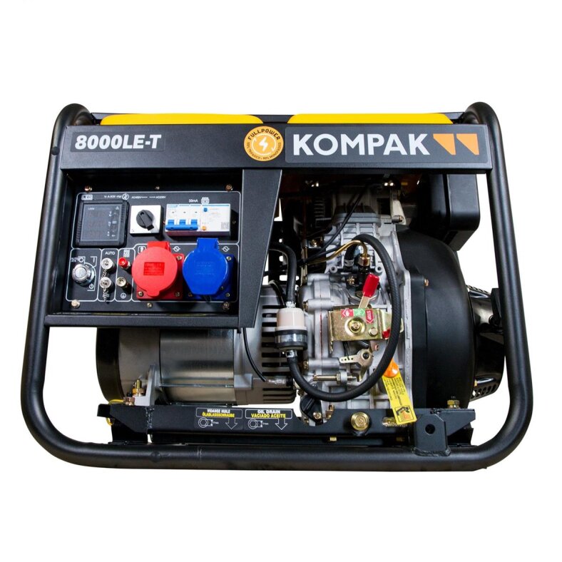 PRO-KOMPAK Full POWER Stromaggregat Diesel 8 KVA 8000LE-T 230&400 V