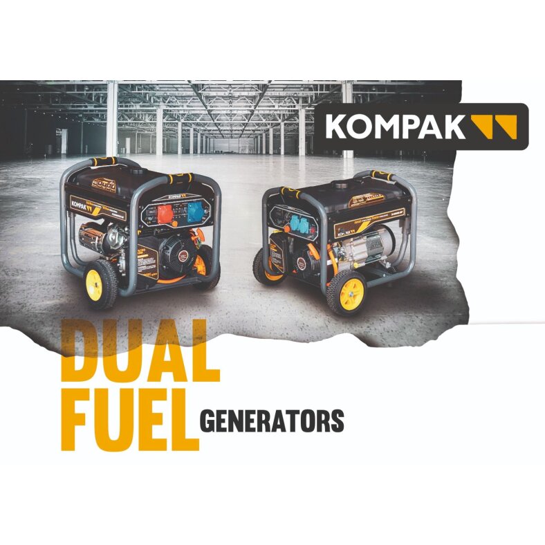 KOMPAK Dual Fuel 10 kVA Generator 230V/400V