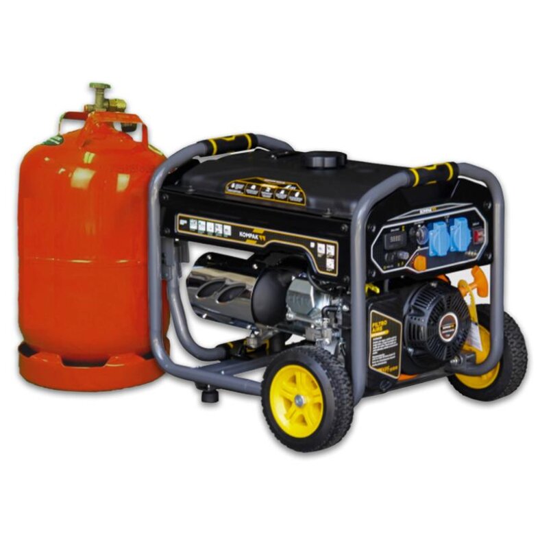 kompak dual fuel gasoline 3300 watt power generator 230v