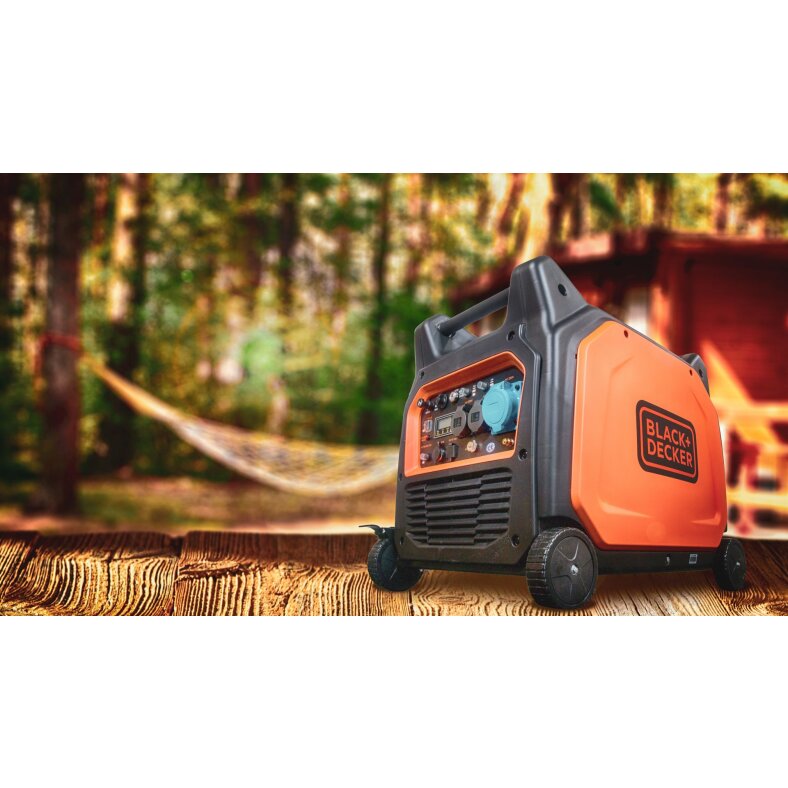 BLACK+DECKER Inverter Generator 6500 Watt 230V E-start wireless remote ATS