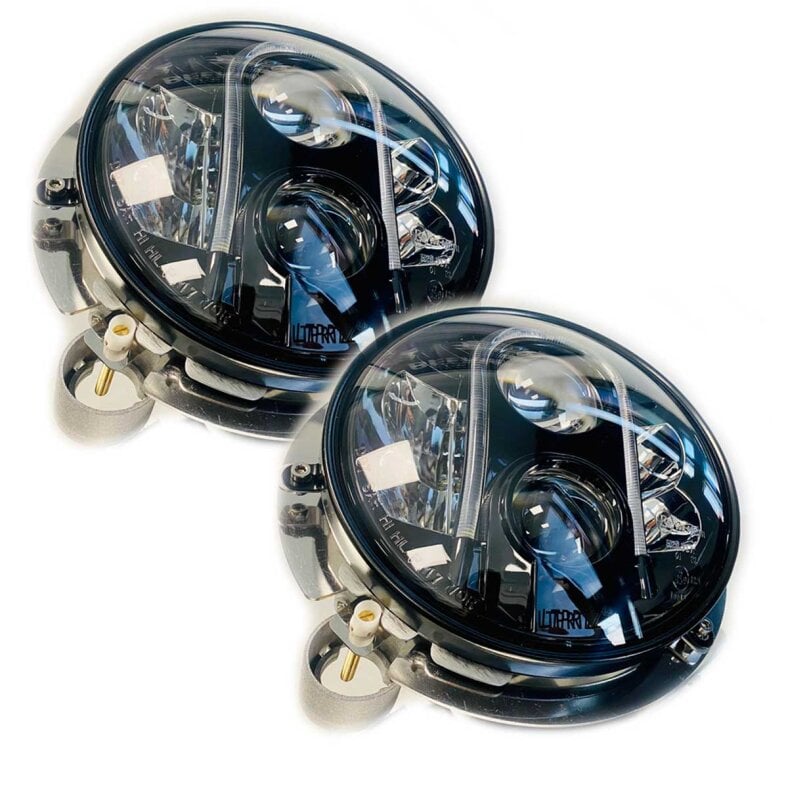 2 Pcs HL7-2 7-Inch LED Main Headlights for G-Class Puch with Headlight Range Adjustment (LWR)