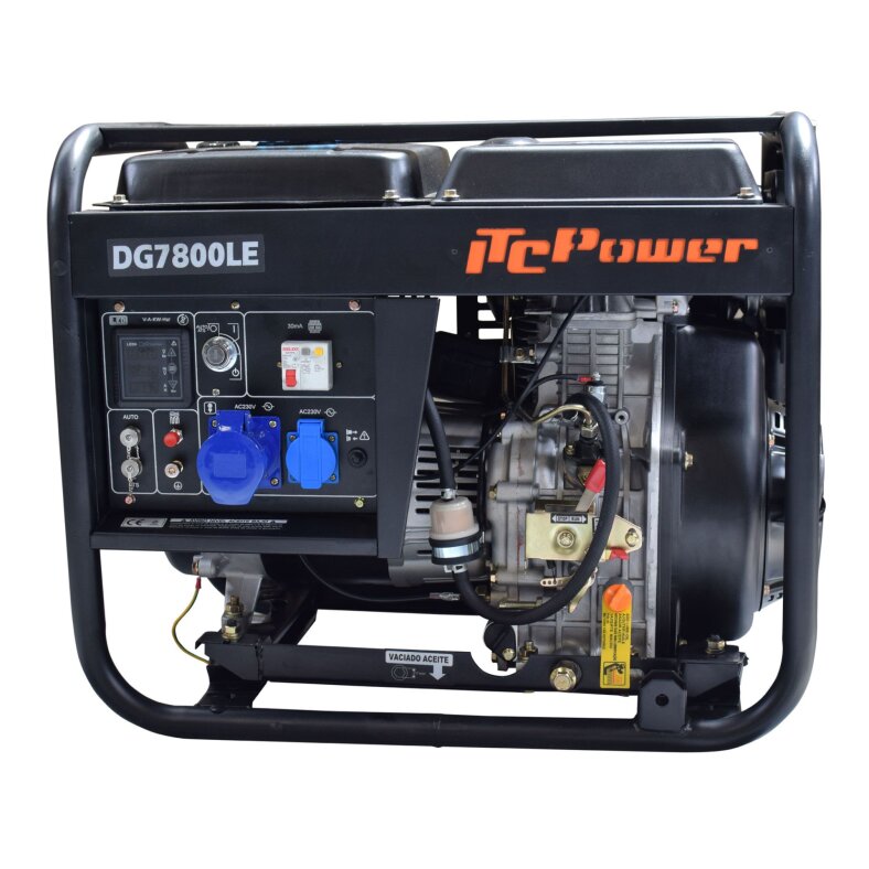 ITC POWER Full POWER Generator Diesel 8 KVA DG7800LE-T 230&400 V