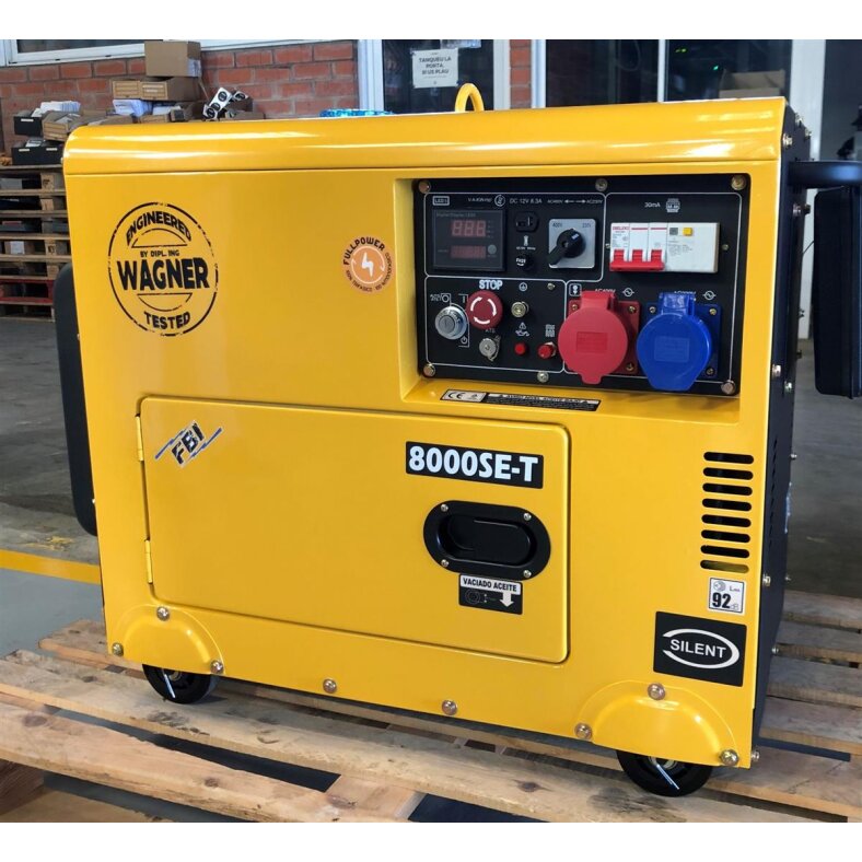 WAGNER Diesel Generator Full Power 8 KVA DG7800SE-T 230V/400V