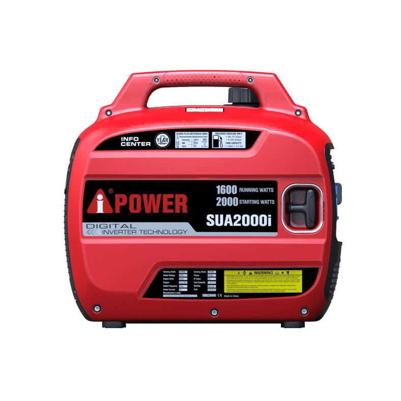 AiPOWER Inverter Stromerzeuger Benzin 2000 Watt SUA2000i 230V