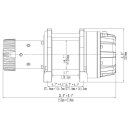 Electric hoisting winch plastic rope with radio remote control 1200kg 24v