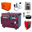 AiPOWER diesel generator set full power 8 kva apd9500q 400v/230v set incl. accessories