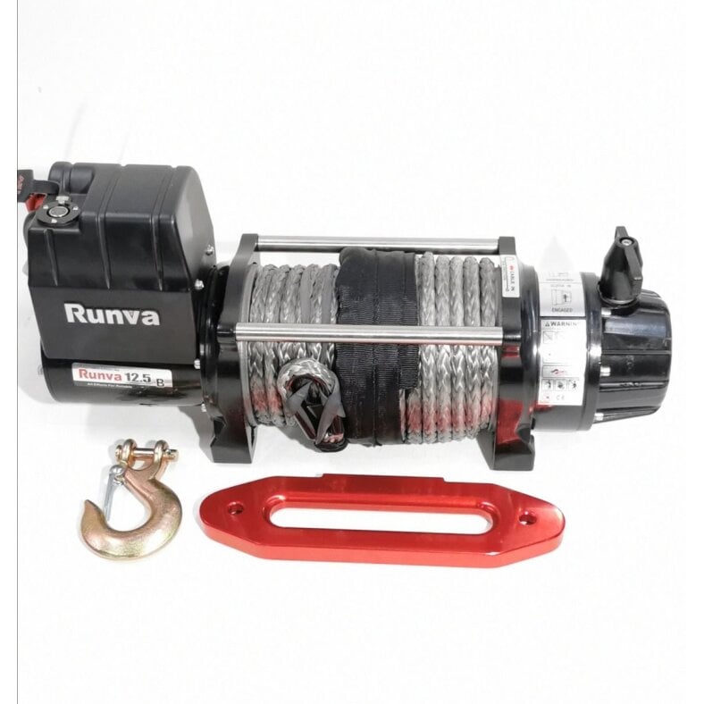 runva electric winch ewb series 5.700kg 24v plastic rope