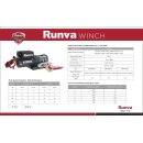 Electric winch runva EWX 3000 1,3t series synthetic rope...