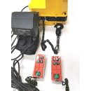 Electric chain hoist with radio remote control 10m 300kg 230v