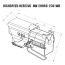 ANTWINCH Elektrischer Hebezug Highspeed 35m mit Funkfernbedienung 230V 300/600kg