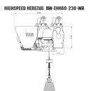ANTWINCH Elektrischer Hebezug Highspeed 35m mit Funkfernbedienung 230V 300/600kg