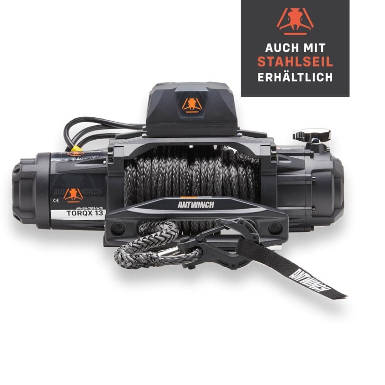 Electric Winch ANTWINCH TORQX 13 Synthetic Rope 13,500LB 6.1t 12V