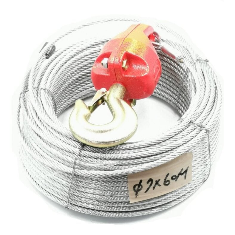 Replacement rope for electric winch COMEUP CP500 CP500-T 7mm x 60m