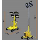 Mobile LED Light tower Perimeter Lighting 1600 Watt 4.500m² Illumination