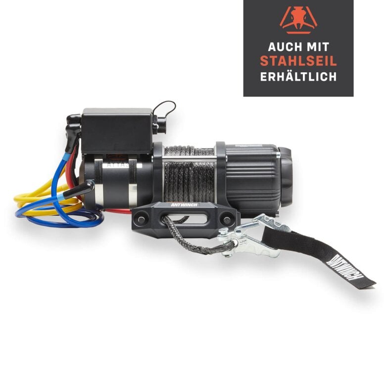 Bootswinde Elektrisch Seilwinde Boot Trailer Anhänger ANTWINCH ATTA 3 Kunststoffseil 3500LB 1.6t 12 V