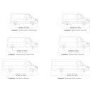 Front Runner Mercedes-Benz Sprinter (L2H1 / 144 in MWB / Standard Dach) (2006 - Current) Slimpro Roof Rack Kit