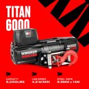 Titan 6000lb 12V Elektrische Winde mit Stahlseil