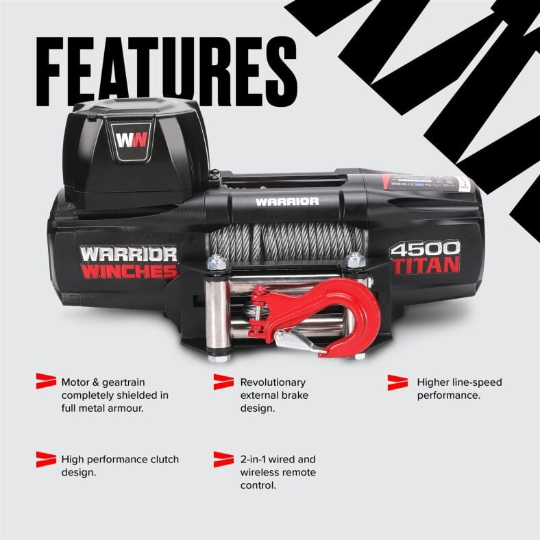 Titan 4500lb Electric Winch