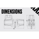 Elektrische Seilwinde Titan 3500lb 1,6t 12V Kunststoffseil