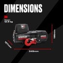 Elektrische Seilwinde Titan 2500lb 1,1t 12V Kunststoffseil