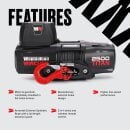 Elektrische Seilwinde Titan 2500lb 1,1t 12V Kunststoffseil