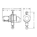 KIOWINCH CHW 500 kg chain hoist 10 m with wired and wireless control 230 V