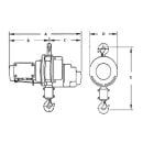 KIOWINCH CHW Serie 500-2000 kg Kettenzug 10m mit Kabel- und Funkfernbedienung 230V
