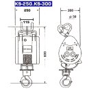 KIOWINCH KS-300 Hoist with wireless remote 250kg 23m/min 230V