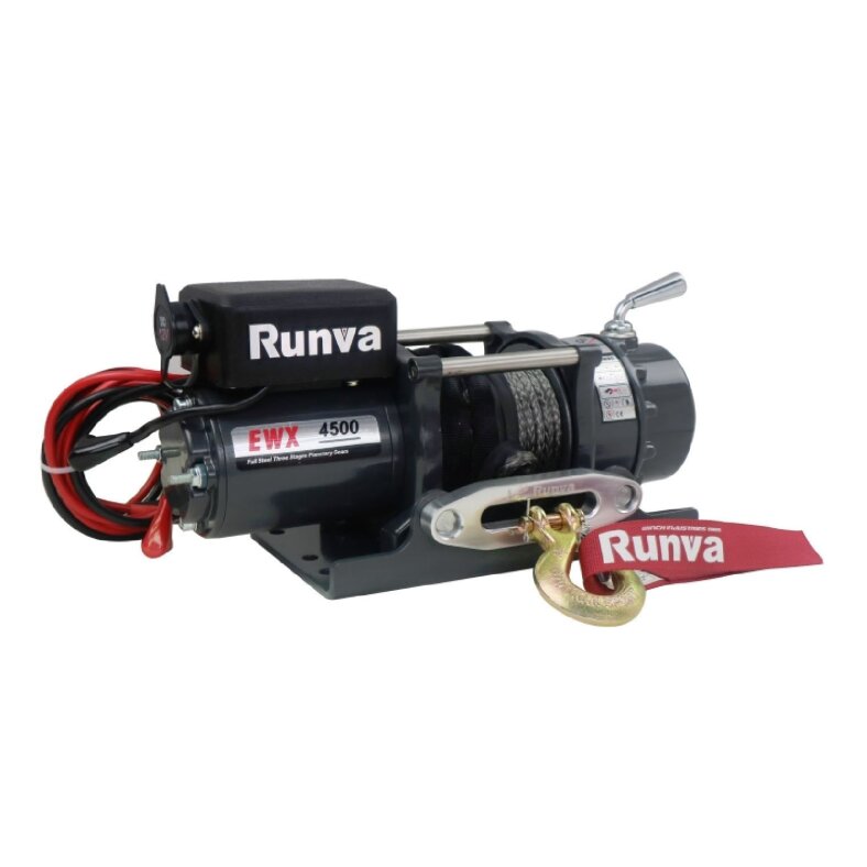 Elektrische Seilwinde RUNVA EWX4500 2.041 kg 24 V Kunststoffseil mit Funkfernbedienung