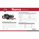 Electric winch RUNVA EWX4500 2 t 24 v plastic rope